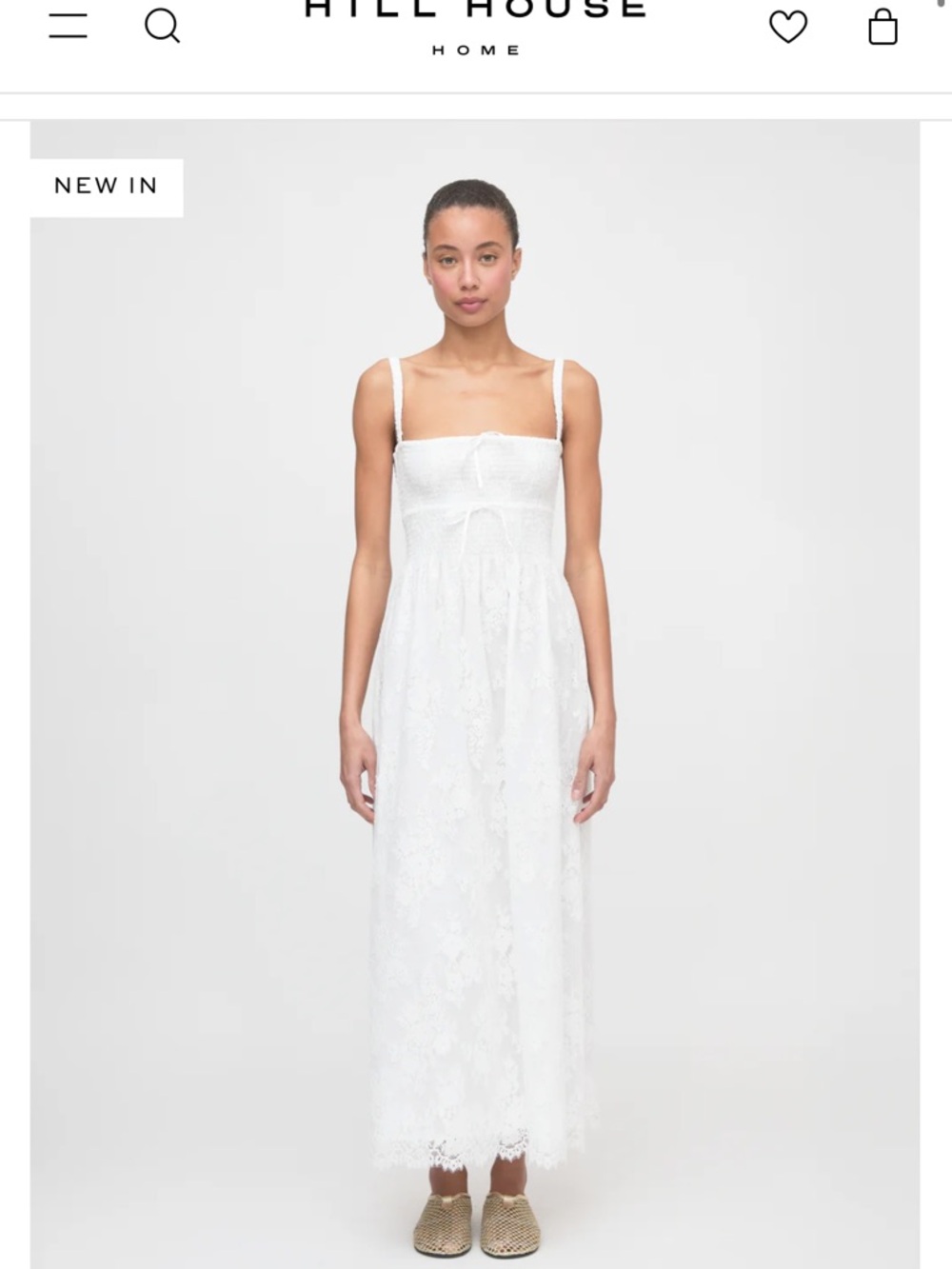 NWT Hill House Larissa Dress- White Lace Maxi Dress sold out! Bridal!